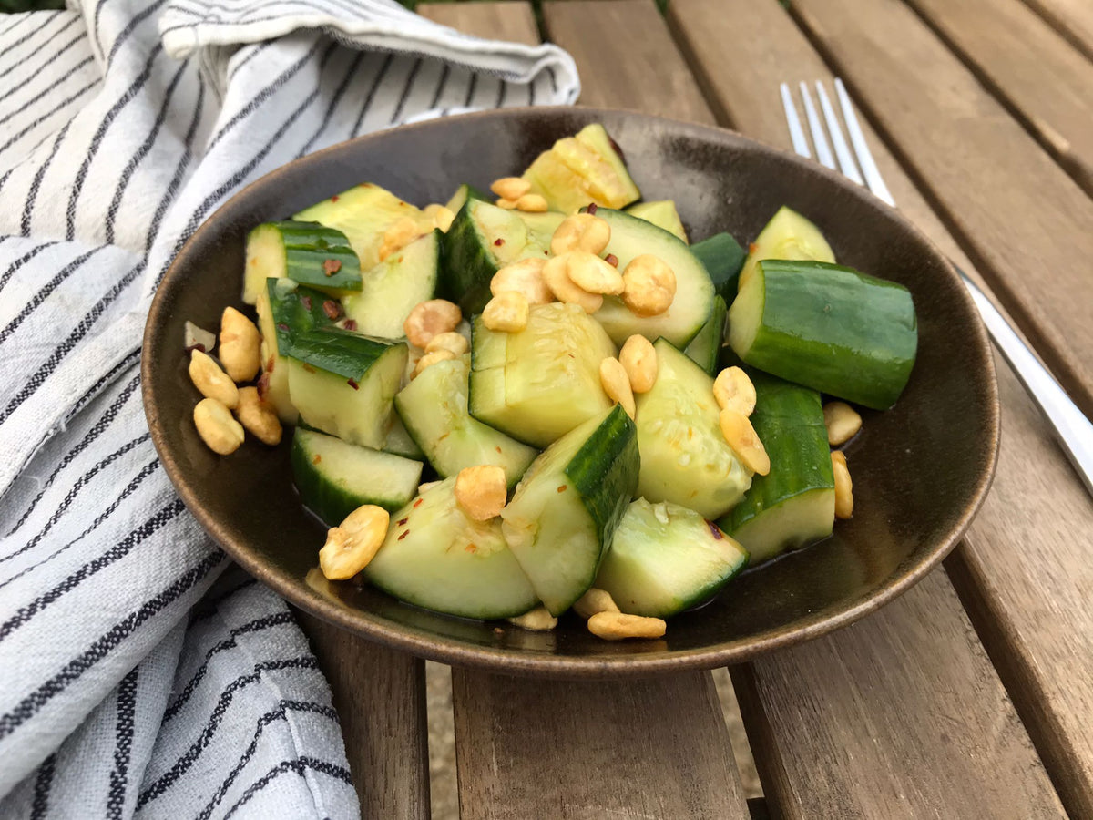Smashed Cucumber & Fava Bean Salad | The Honest Bean Co.