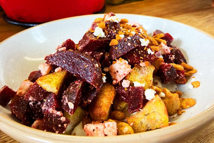 Beetroot and feta salad