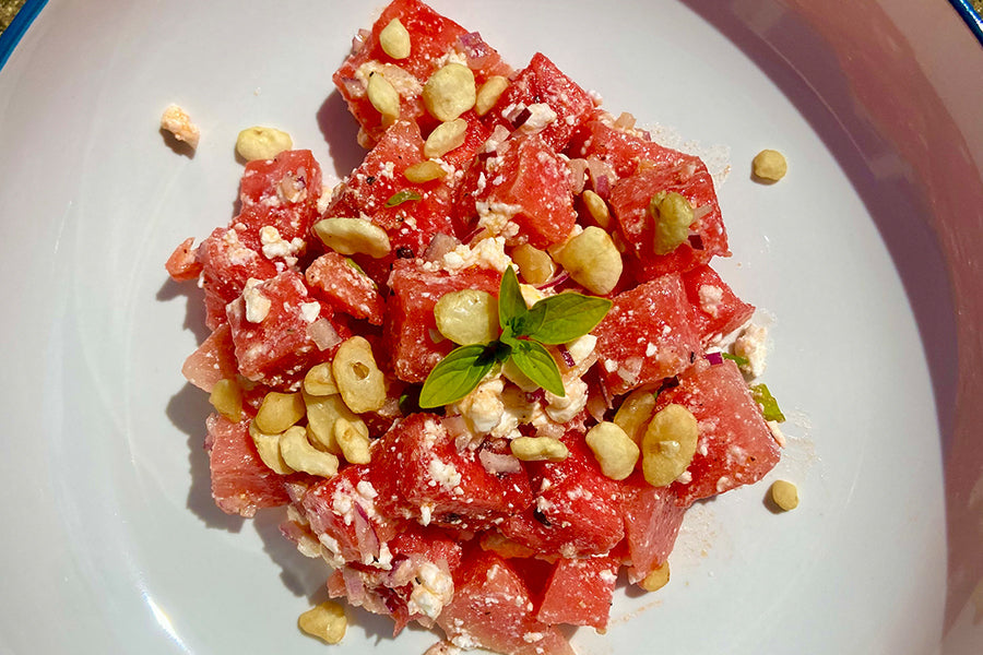 Watermelon and feta salad