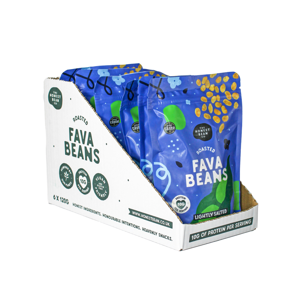 case of 6 bags of lightly salted fava beans